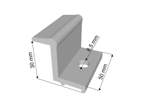Obrázek Příchytka Solar- "Z"30mm, elox stříbrný