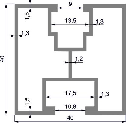 Obrázek Al profil Solar - 40x40 Economy AKCE!