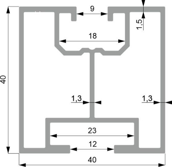 Obrázek Al profil Solar - 40x40 Stone, spec.kámen!