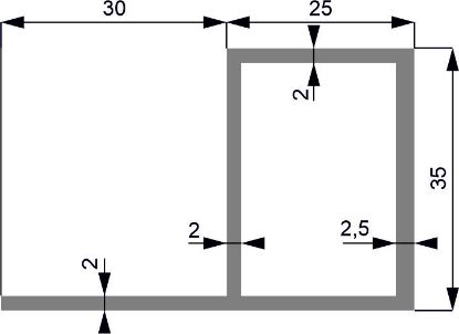 Obrázek Hliníkový jekl s praporkem 35X25X2