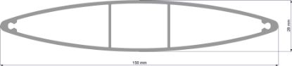 Obrázek Plotový profil Ovál 150x28 