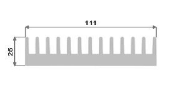 Obrázek Hliníkový chladič 111x25 3m
