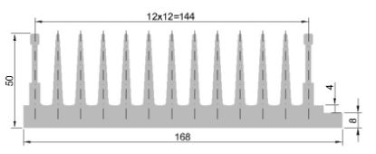 Obrázek Hliníkový chladič 168x50 3m