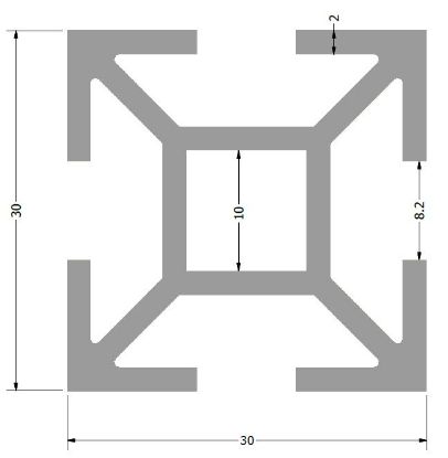 Obrázek Hliníkový profil KOMBI 30