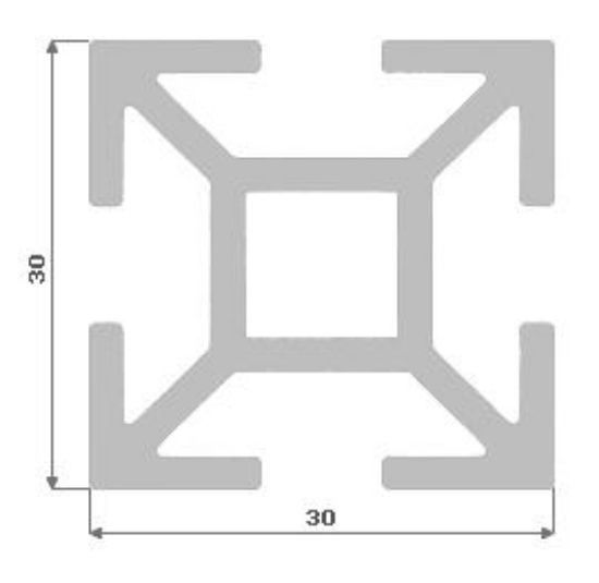 Obrázek Hliníkový profil KOMBI 30 stříbrný elox