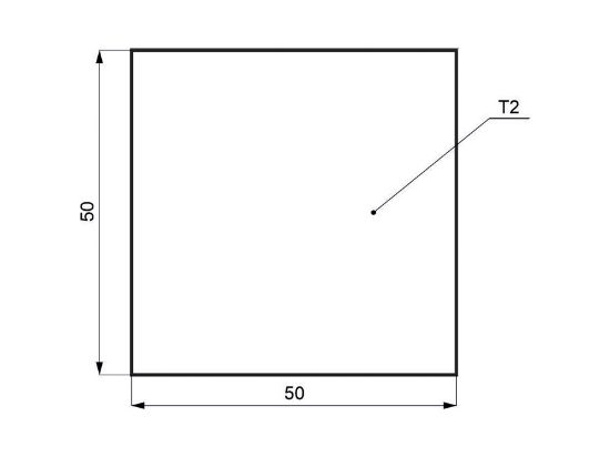 Obrázek Hliníkový přířez 2.0X500X500mm s jednostr. folií