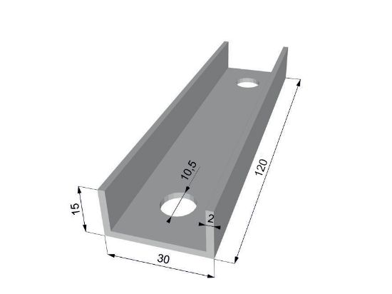 Obrázek Spojka Solar pro C lištu, l=120mm