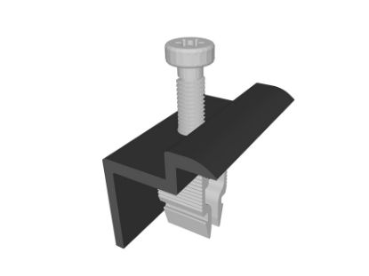 Obrázek Příchytka Solar- Z Click černý elox; pro panel v.35mm