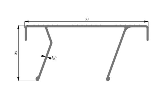 Obrázek Žebříková příčka 80x39x1.3