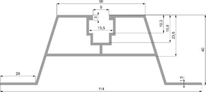 Obrázek Al profil Solar - Trapéz 4,3m