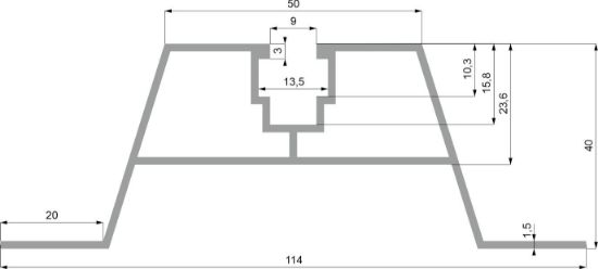Obrázek Al profil Solar - Trapéz 4,3m