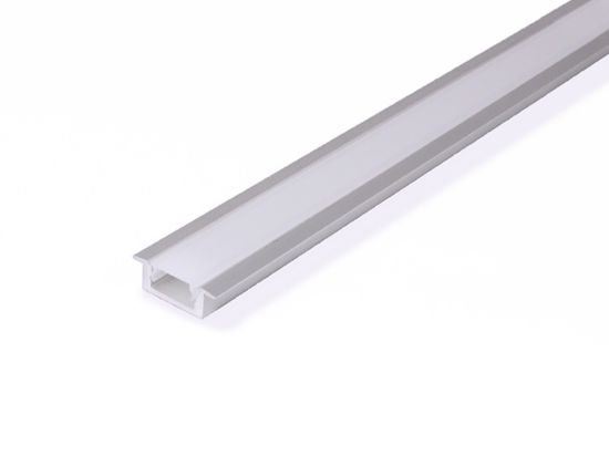 Obrázek LED profil zápustný s difuzorem mléčný 1m