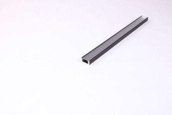 Obrázek LED profil standardní černý s difuzorem čirý 1m