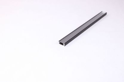 Obrázek LED profil standardní černý s difuzorem čirý 2m