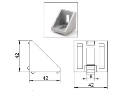 Obrázek Rohovník 42x42mm K45