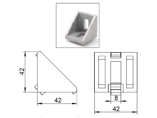 Obrázek Rohovník 42x42mm K45