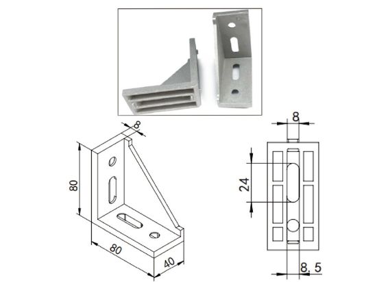 Obrázek Rohovník 40x80mm K40