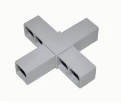 Obrázek Plast. spojka pro J20x20x1,5  KŘÍŽ 