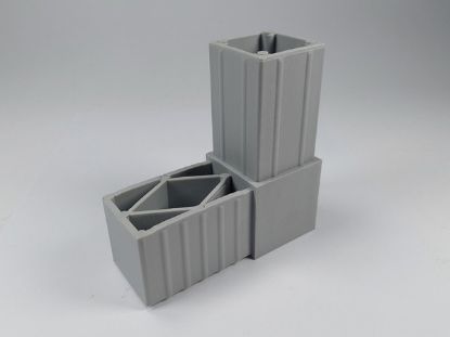 Obrázek Plast. spojka pro J40x40x2  L šedá