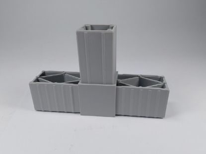 Obrázek Plast. spojka pro J40x40x2  T šedá