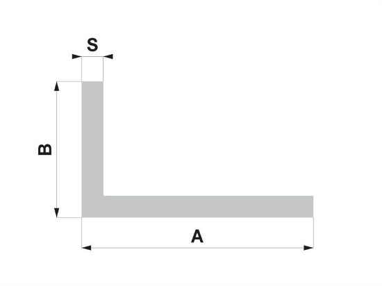 Obrázek Hliníkový L profil 100x40x2