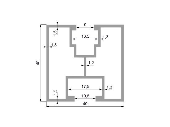 Obrázek Al profil Solar - 40x40 Economy AKCE!