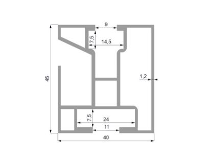 Obrázek Al profil Solar 45x40 Cable   AKCE!