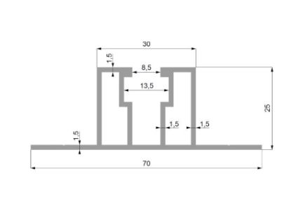 Obrázek Al profil Solar lišta M8
