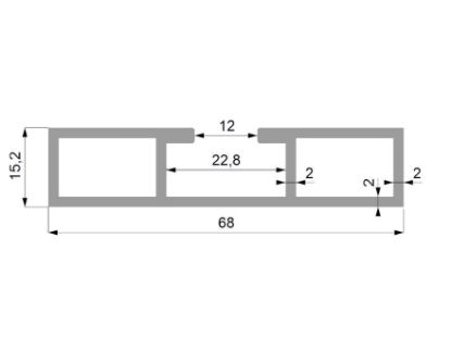 Obrázek Al profil Solar C PLUS lišta