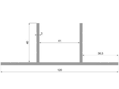 Obrázek Al profil - U pro profily 40mm