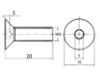 Obrázek Šroub zápustná hlava M8x20