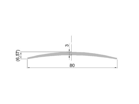 Obrázek Krycí přechodová lišta š.80mm bronzový elox DOPRODEJ