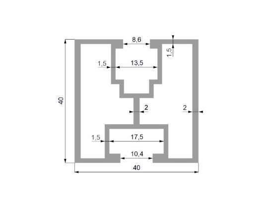 Obrázek Al profil Solar 40x40 Solid  AKCE!