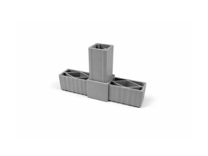 Obrázek Plast. spojka pro J30x30x2  T šedá
