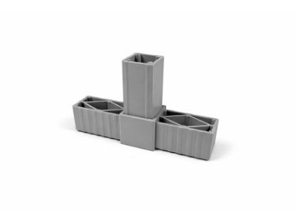Obrázek Plast. spojka pro J40x40x2  T šedá