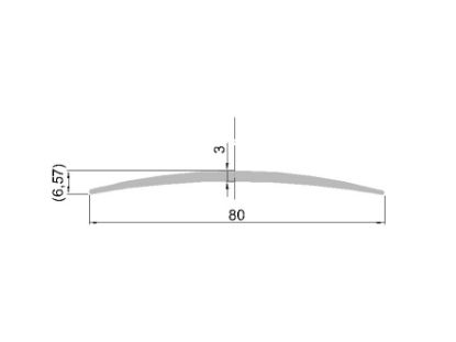 Obrázek Krycí přechodová lišta š.80mm  5,6m
